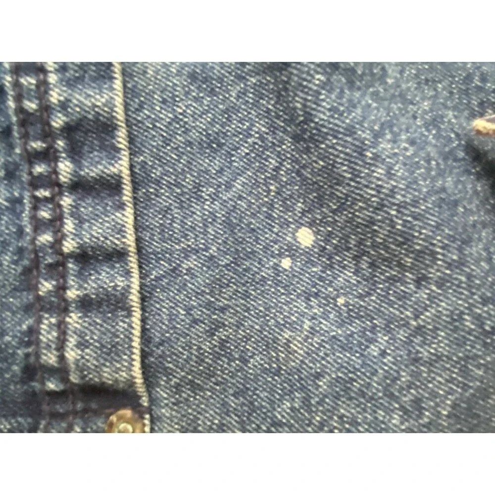 LL Bean Vintage 90’s Flannel-Lined Med Wash Denim Utility Shacket Men’s Size XL
